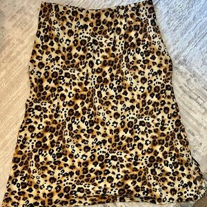 Los Angeles Apparel Leopard Print Pencil Skirt